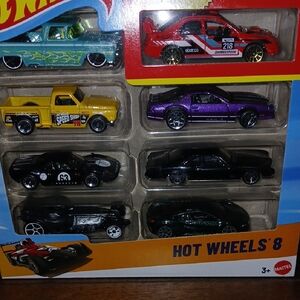 Hot Wheels 8-Car 2 Chevy Trucks...Camaro...Riviera..etc.  Die-Cast Vehicle Set